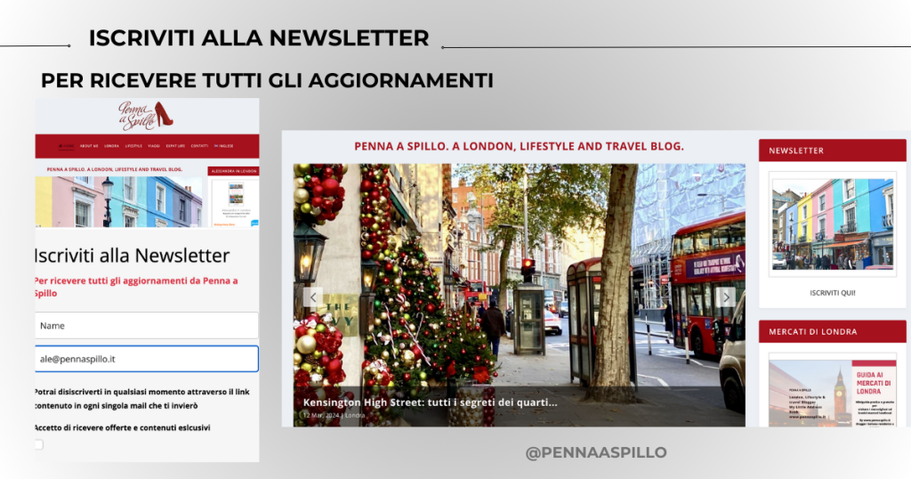 Newsletter Penna a Spillo www.pennaspillo.it London, Lifestyle & Travel Blog